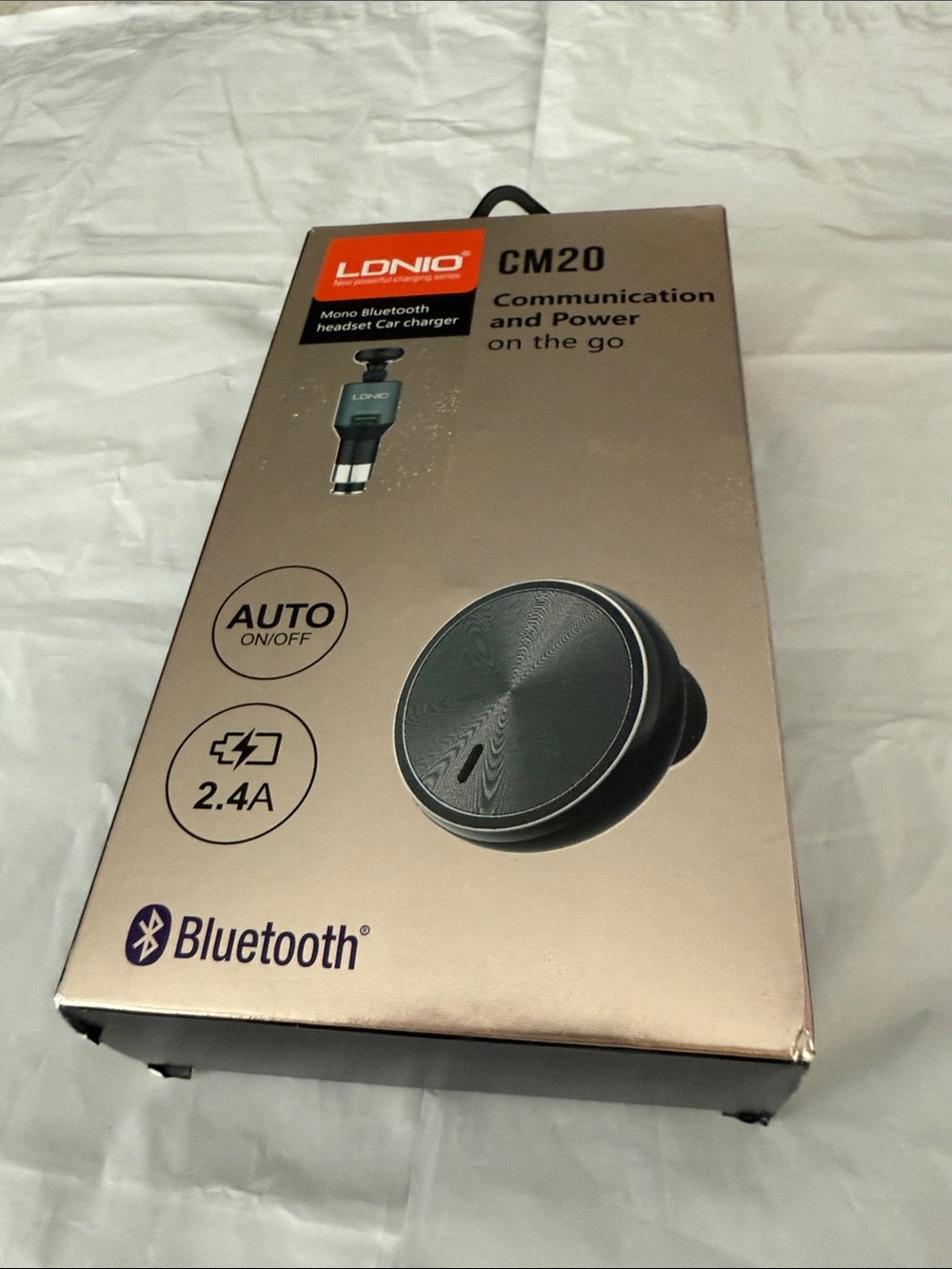 CM20 Black Bluetooth Car Adapter with Headset